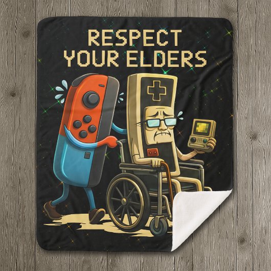 Respect Your Elders Gaming Control Retro Funny Sherpadecke