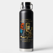 Respect Your Elders Gaming Control Retro Funny Trinkflasche (Rückseite)