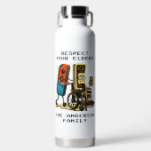 Respect Your Elders Gaming Control Retro Funny Trinkflasche (Vorderseite)