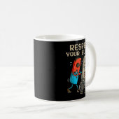 Respect Your Elders Retro Gaming Controller Funny Kaffeetasse (VorderseiteRechts)