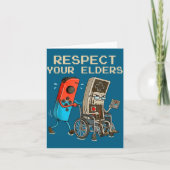 Respect Your Elders Retro Gaming Controller Funny Karte (Vorderseite)