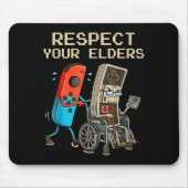 Respect Your Elders Retro Gaming Controller Funny Mousepad (Vorne)