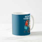 Respect Your Elders Retro Gaming Funny Controller Kaffeetasse (VorderseiteRechts)