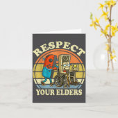 Respect Your Elders Retro Gaming Funny Controller Karte (Gelbe Blume)