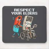 Respect Your Elders Retro Gaming Funny Controller Mousepad (Vorne)