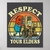 Respect Your Elders Retro Gaming Funny Controller  Poster (Vorne)