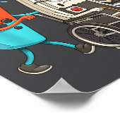 Respect Your Elders Retro Gaming Funny Controller  Poster (Ecke)