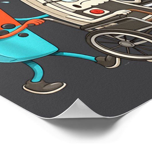 Respect Your Elders Retro Gaming Funny Controller Poster (Ecke)