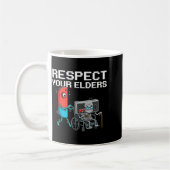 Respect Your Elders Retro Gaming Funny Gamer Contr Kaffeetasse (Links)