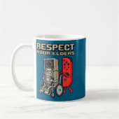 Respect Your Elders Retro Gaming Funny Gamer Contr Kaffeetasse (Links)