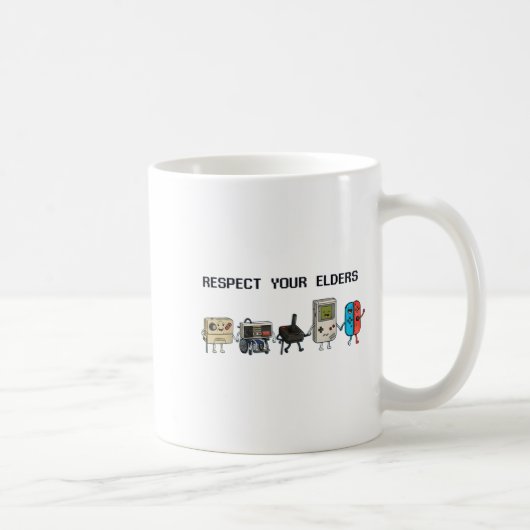 Respect Your Elders Retro Gaming Funny Gamer Contr Kaffeetasse (Rechts)