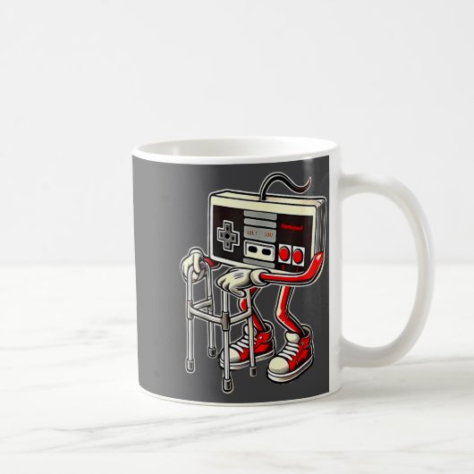 Respect Your Elders Retro Gaming Funny Gamer Contr Kaffeetasse (Rechts)
