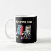 Respect Your Elders Retro Gaming Funny Gamer Contr Kaffeetasse (Links)