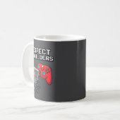 Respect Your Elders Retro Gaming Funny Gamer Contr Kaffeetasse (Vorderseite Links)