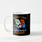 Respect Your Elders Retro Gaming Funny Gamer Contr Kaffeetasse (Links)