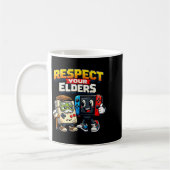 Respect Your Elders Retro Gaming Funny Gamer Contr Kaffeetasse (Links)