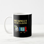 Respect Your Elders Retro Gaming Funny Gamer Contr Kaffeetasse (Links)