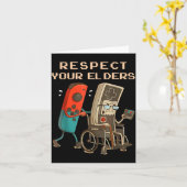 Respect Your Elders Retro Gaming Funny Gamer Contr Karte (Gelbe Blume)