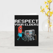 Respect Your Elders Retro Gaming Funny Gamer Contr Karte (Gelbe Blume)