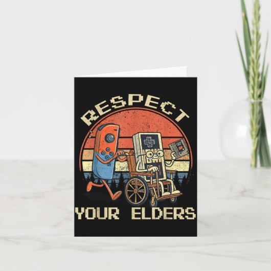 Respect Your Elders Retro Gaming Funny Gamer Contr Karte (Vorderseite)