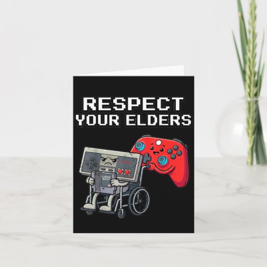 Respect Your Elders Retro Gaming Funny Gamer Contr Karte (Vorderseite)