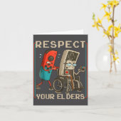 Respect Your Elders Retro Gaming Funny Gamer Contr Karte (Gelbe Blume)