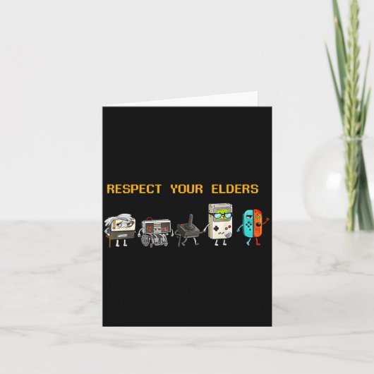 Respect Your Elders Retro Gaming Funny Gamer Contr Karte (Vorderseite)