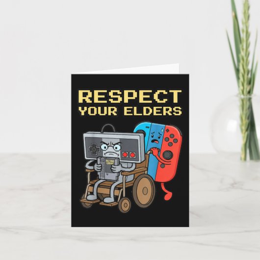 Respect Your Elders Retro Gaming Funny Gamer Contr Karte (Vorderseite)
