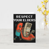 Respect Your Elders Retro Gaming Funny Gamer Contr Karte (Gelbe Blume)