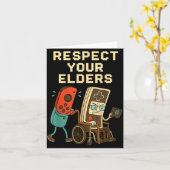 Respect Your Elders Retro Gaming Funny Gamer Contr Karte (Gelbe Blume)