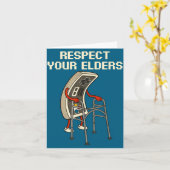 Respect Your Elders Retro Gaming Funny Gamer Contr Karte (Gelbe Blume)