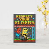 Respect Your Elders Retro Gaming Funny Gamer Contr Karte (Gelbe Blume)