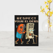 Respect Your Elders Retro Gaming Funny Gamer Contr Karte (Gelbe Blume)