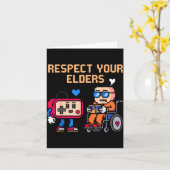 Respect Your Elders Retro Gaming Funny Gamer Contr Karte (Gelbe Blume)