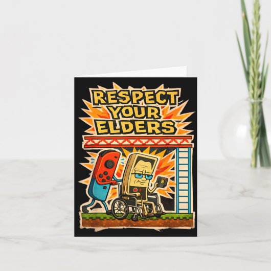 Respect Your Elders Retro Gaming Funny Gamer Contr Karte (Vorderseite)