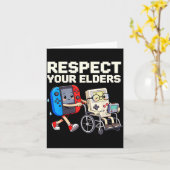 Respect Your Elders Retro Gaming Funny Gamer Contr Karte (Gelbe Blume)