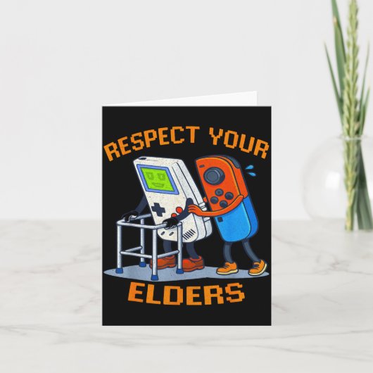 Respect Your Elders Retro Gaming Funny Gamer Contr Karte (Vorderseite)