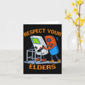 Respect Your Elders Retro Gaming Funny Gamer Contr Karte (Gelbe Blume)