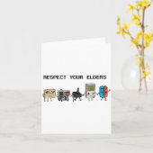 Respect Your Elders Retro Gaming Funny Gamer Contr Karte (Gelbe Blume)