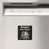 Respect Your Elders Retro Gaming Funny Gamer Contr Magnet (In Situ (Geschirrspüler))