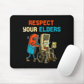 Respect Your Elders Retro Gaming Funny Gamer Contr Mousepad (Mit Mouse)