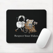 Respect Your Elders Retro Gaming Funny Gamer Contr Mousepad (Mit Mouse)