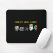 Respect Your Elders Retro Gaming Funny Gamer Contr Mousepad (Mit Mouse)
