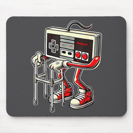 Respect Your Elders Retro Gaming Funny Gamer Contr Mousepad (Vorne)