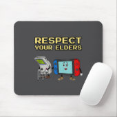 Respect Your Elders Retro Gaming Funny Gamer Contr Mousepad (Mit Mouse)