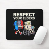 Respect Your Elders Retro Gaming Funny Gamer Contr Mousepad (Mit Mouse)