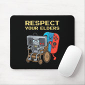 Respect Your Elders Retro Gaming Funny Gamer Contr Mousepad (Mit Mouse)