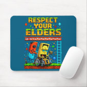 Respect Your Elders Retro Gaming Funny Gamer Contr Mousepad (Mit Mouse)