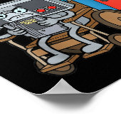 Respect Your Elders Retro Gaming Funny Gamer Contr Poster (Ecke)