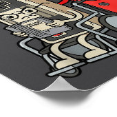 Respect Your Elders Retro Gaming Funny Gamer Contr Poster (Ecke)